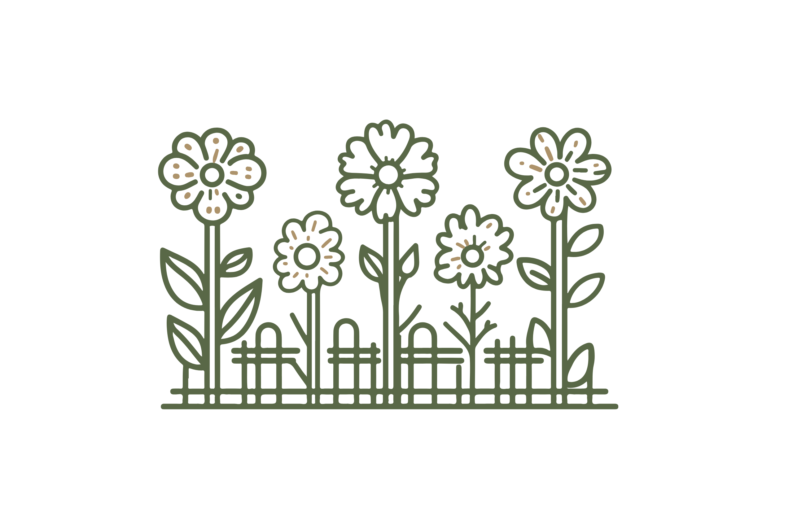 Garden flowers illustration icon for Zakanthi Restaurant, Kalamaki Zakynthos